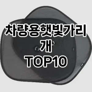 [눌러봐요]차량용햇빛가리개 추천 순위  TOP10 구매가이드 2025년 12월 5주차