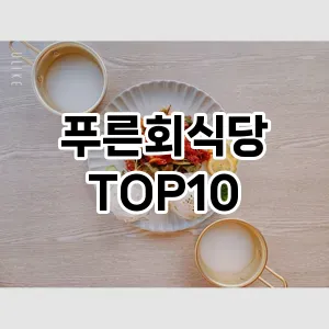 [진짜리뷰]푸른회식당 추천 순위  TOP10 구매가이드 2025년 12월 2주차