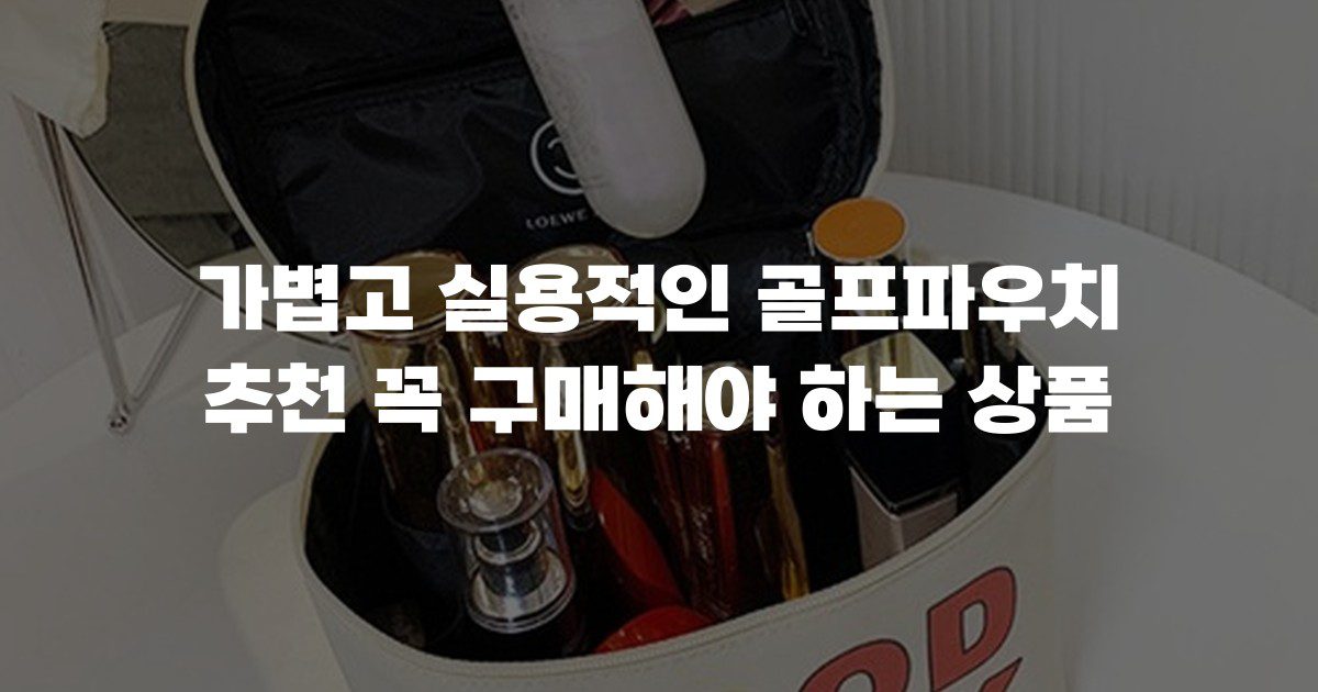 가볍고 실용적인 골프파우치 추천 꼭 구매해야 하는 상품