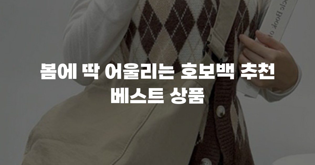 봄에 딱 어울리는 호보백 추천 베스트 상품