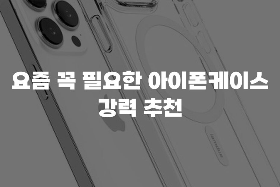 요즘 꼭 필요한 아이폰케이스 강력 추천