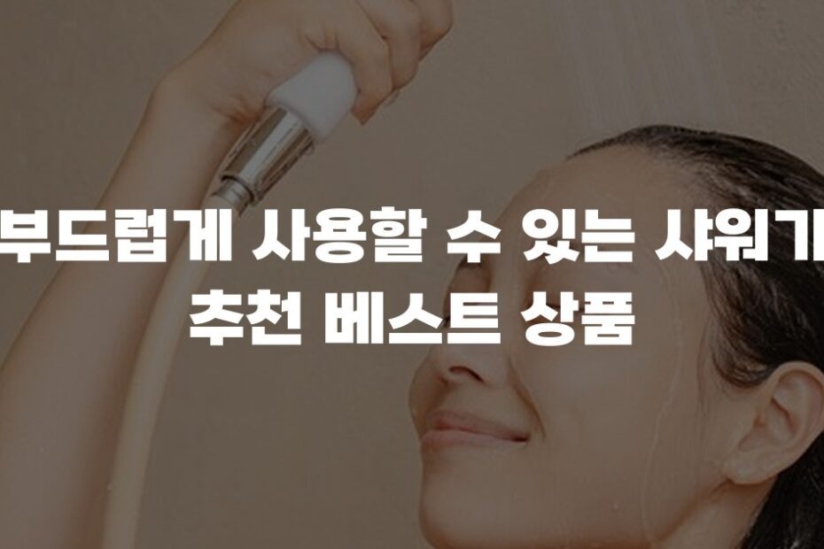 부드럽게 사용할 수 있는 샤워기 추천 베스트 상품