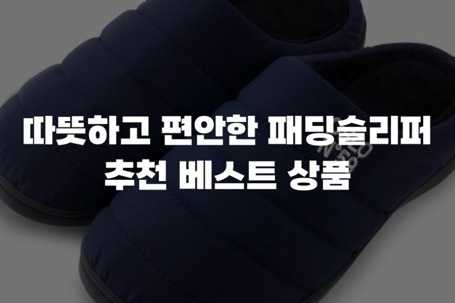 따뜻하고 편안한 패딩슬리퍼 추천 베스트 상품