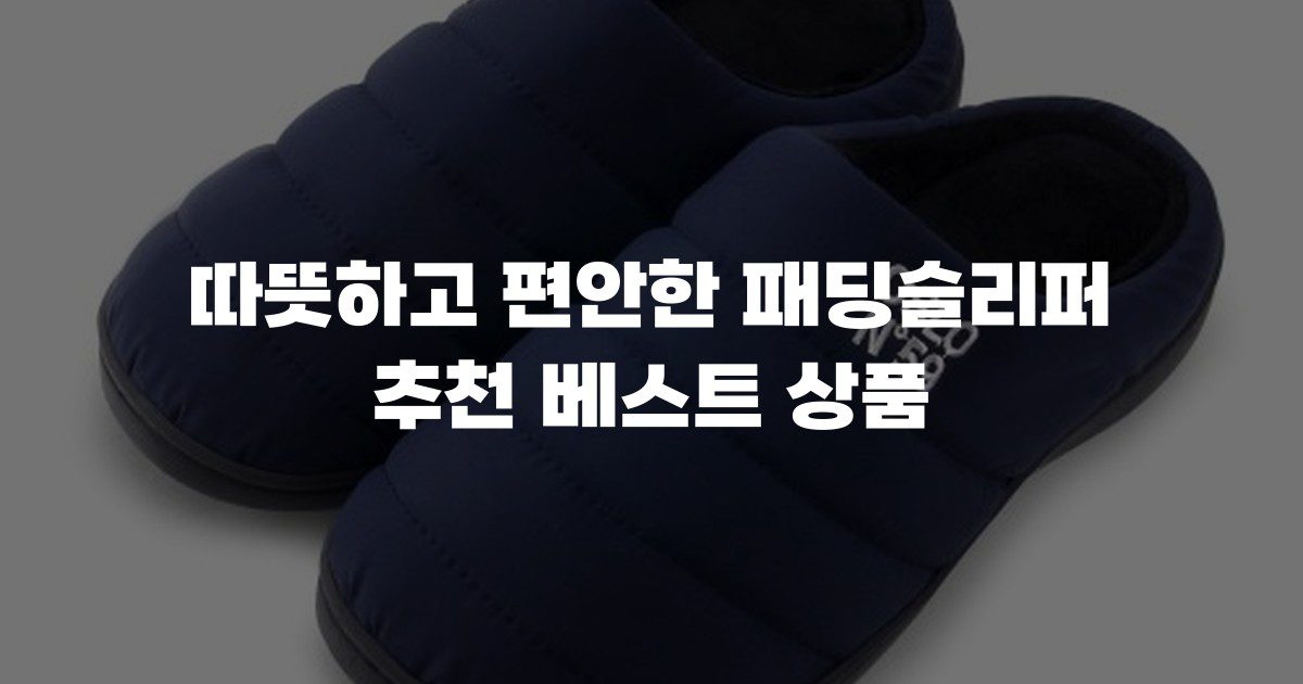 따뜻하고 편안한 패딩슬리퍼 추천 베스트 상품