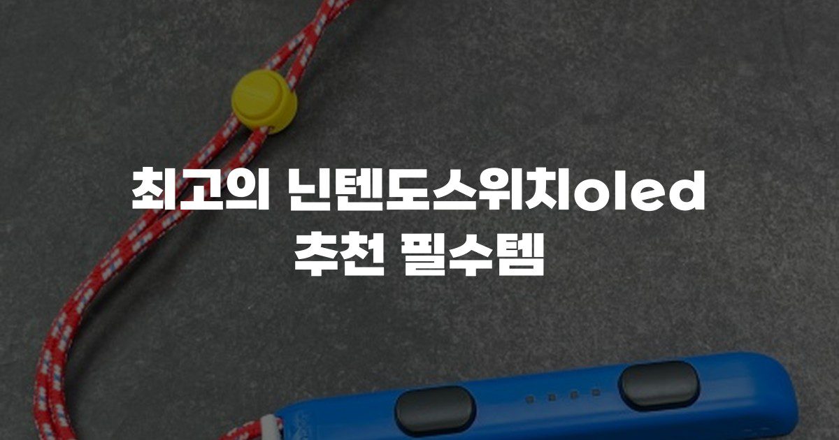최고의 닌텐도스위치oled 추천 필수템