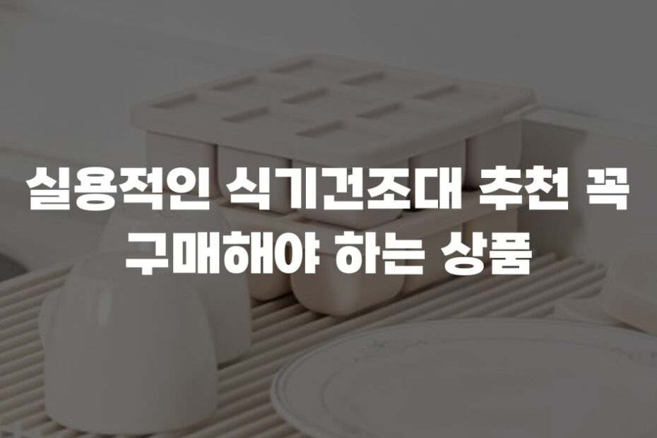 실용적인 식기건조대 추천 꼭 구매해야 하는 상품