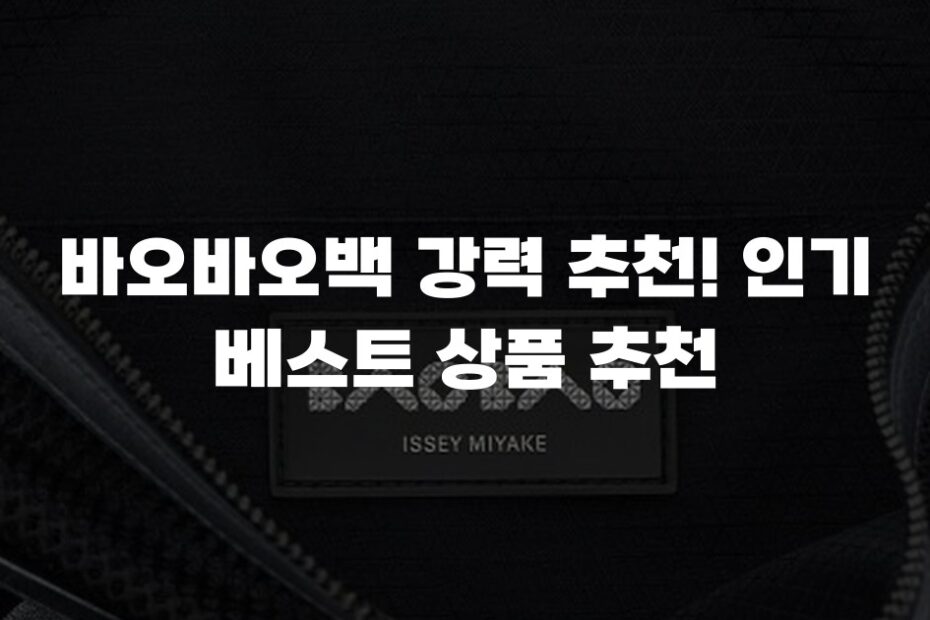 바오바오백 강력 추천! 인기 베스트 상품 추천