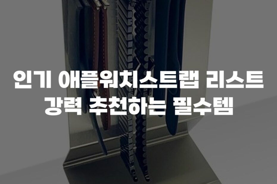 인기 애플워치스트랩 리스트 강력 추천하는 필수템