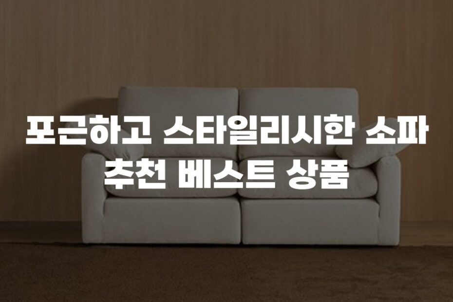 포근하고 스타일리시한 소파 추천 베스트 상품